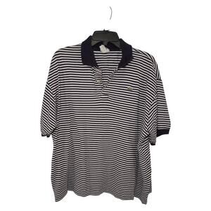Vintage Lacoste Polo Shirt Size 8 Oversized 2XL Navy White Striped Made i France